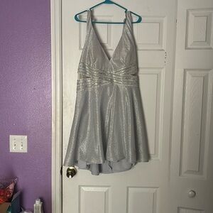 Silver homecoming dress